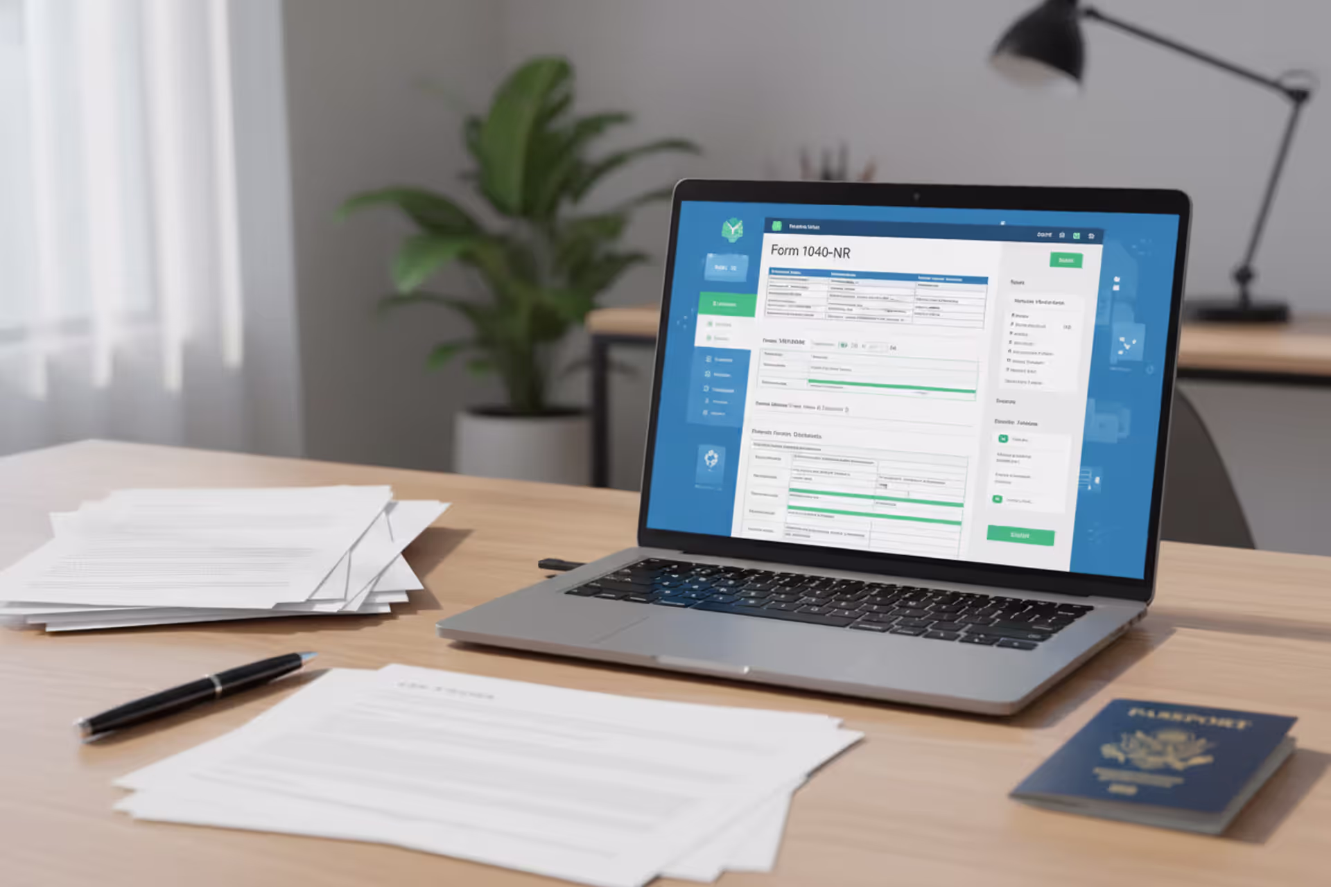 Nonresident alien filing US taxes on a laptop